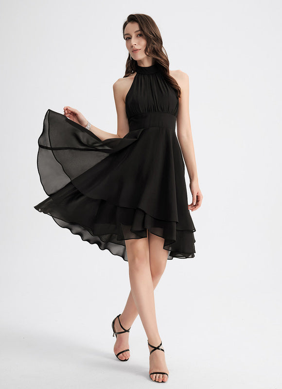 Robe Cocktail Fluide Éclatante - gallery 1