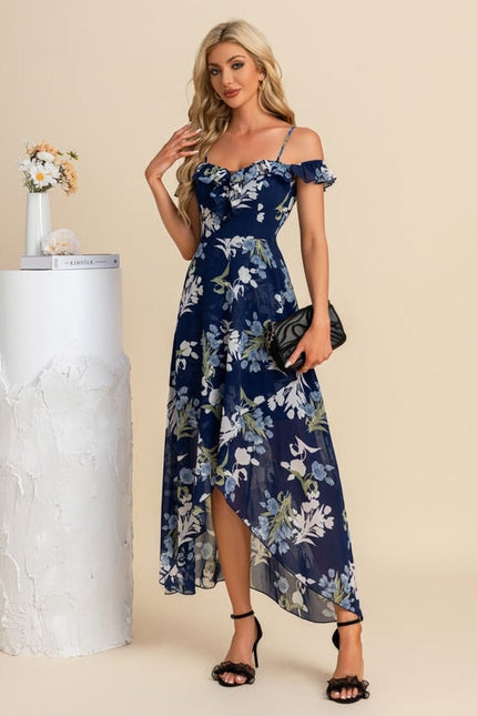 Robe Cocktail Fleurie Émeraude - gallery 9