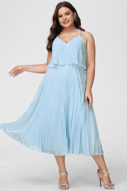 Robe Cocktail Flottante Saphir - gallery 6