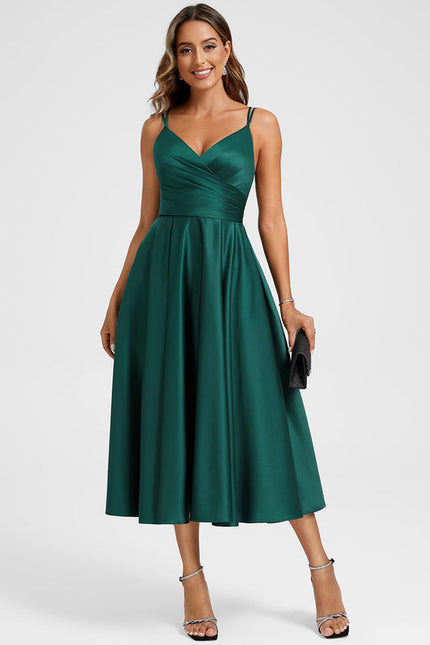 Robe Cocktail Satinée Élégante - gallery 2