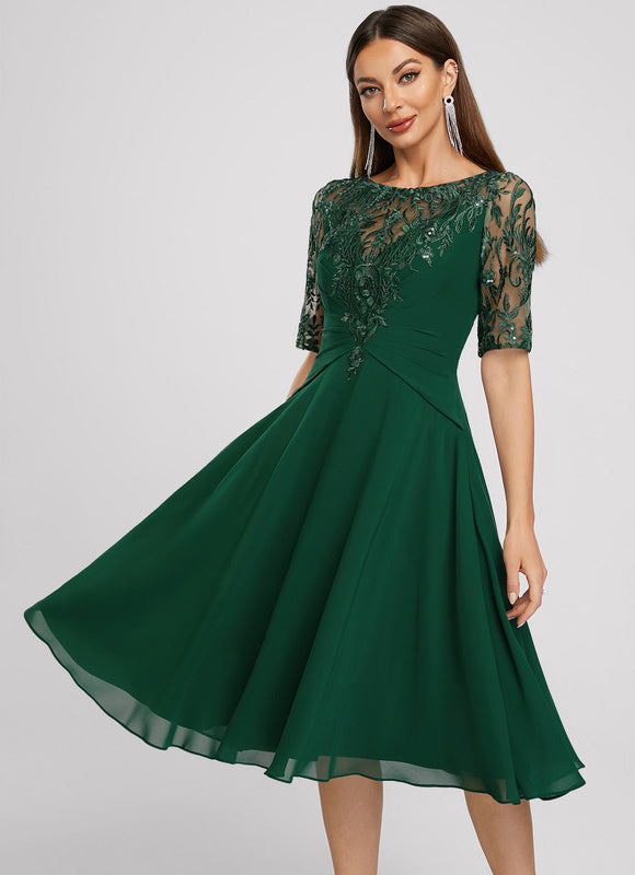 Robe Cocktail Col Bateau - gallery 5