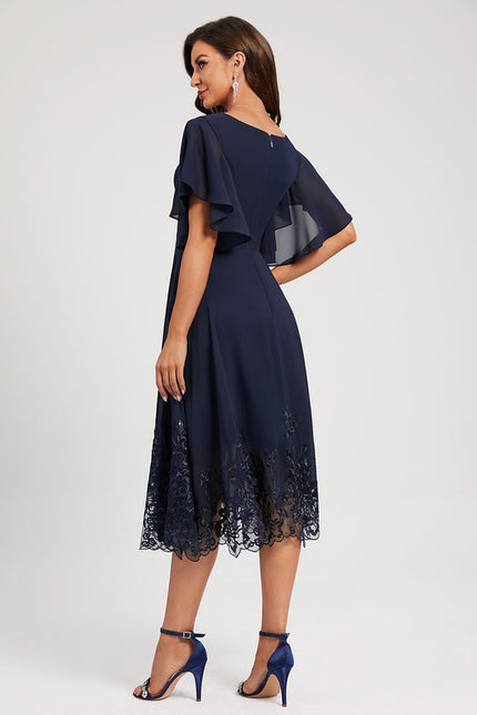 Robe Cocktail Mousseline Nocturne - gallery 5