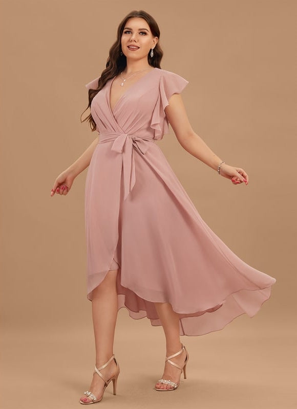 Robe Cocktail Fluide Vert Pâle - gallery 5