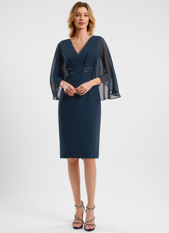 Robe Cocktail Vaporeuse Marine - gallery 1