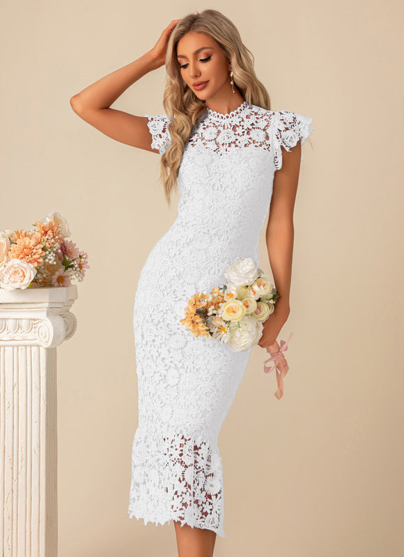 Robe Cocktail Col Montant - gallery 8