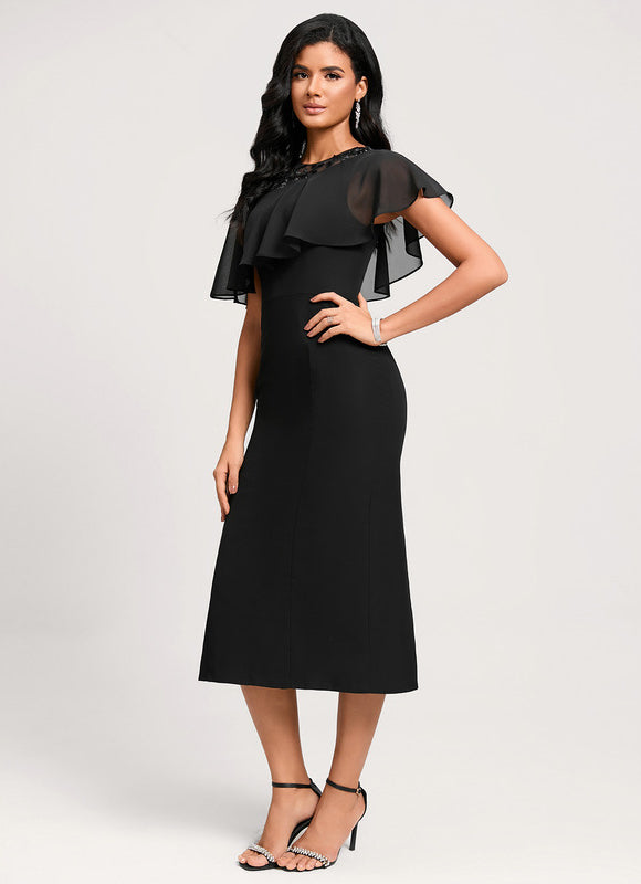 Robe Cocktail Chiffon Éclatante - gallery 5