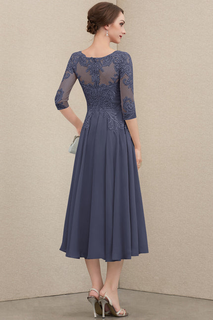 Robe Cocktail Grise Élégante - gallery 7