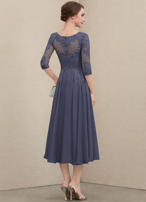 Robe Cocktail Grise Élégante - gallery 7