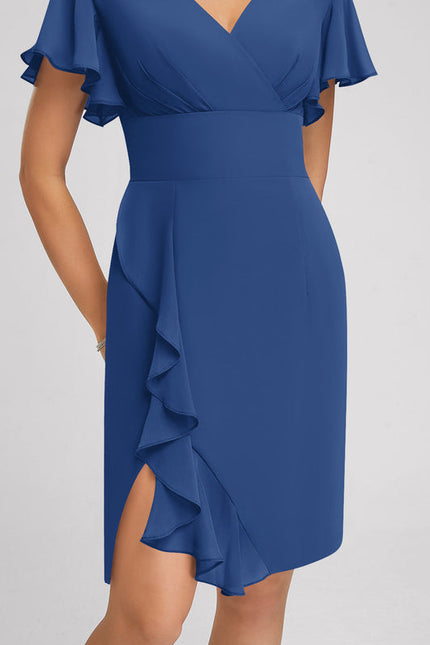 Robe Cocktail Violette Élégante - gallery 5