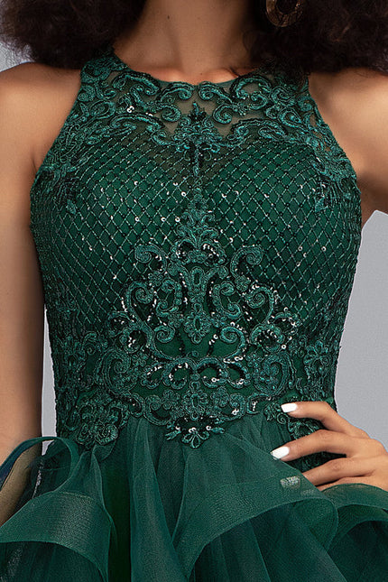 Robe Cocktail Émeraude Flottante - gallery 6