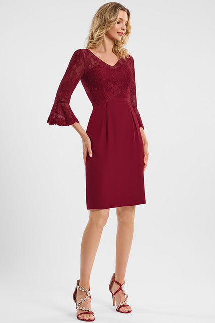 Robe Cocktail Bordeaux Chic - gallery 3