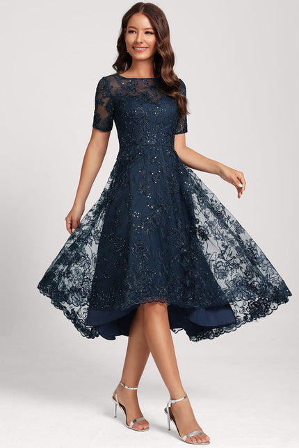 Robe De Cocktail En Dentelle De Calais - gallery 1