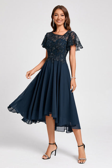 Robe Cocktail Émeraude Couture - gallery 4