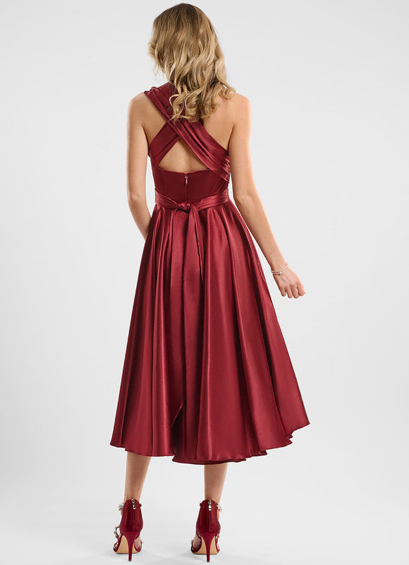 Robe Cocktail Satinée Multi-Style - gallery 7