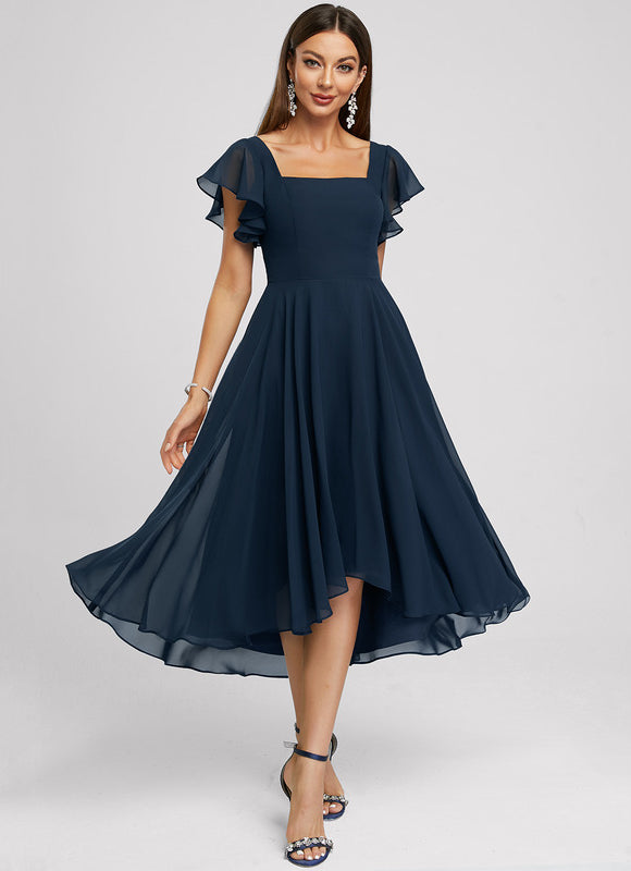 Robe Cocktail Asymétrique Luxe