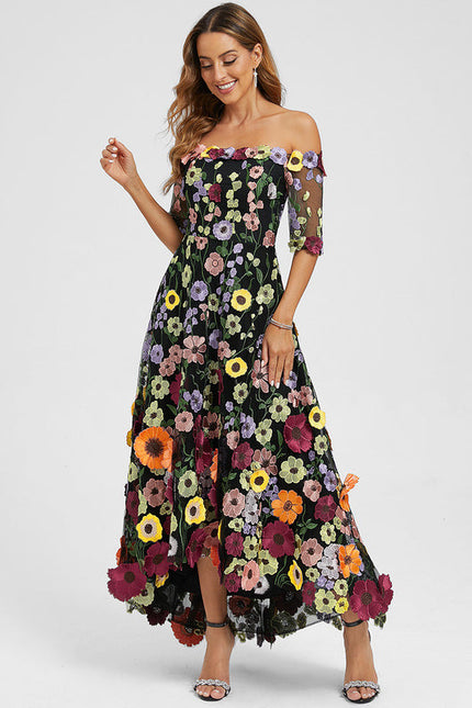 Robe Cocktail Fleur Étoilée - gallery 3