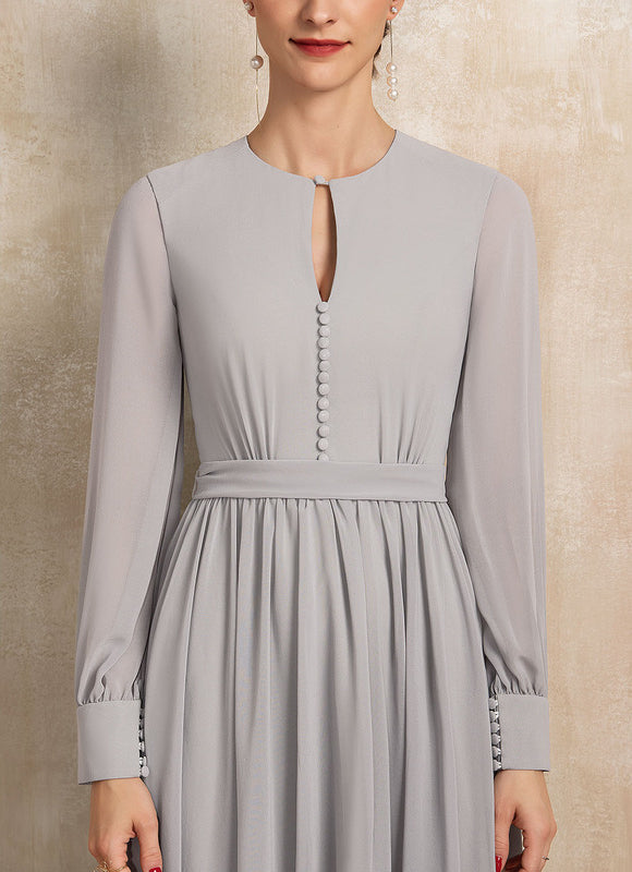 Robe De Cocktail Longue Manche Longue - gallery 6