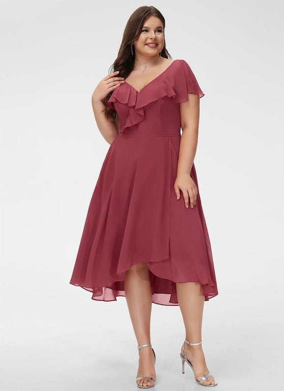 Robe Cocktail Fluide Vert Pâle - gallery 7