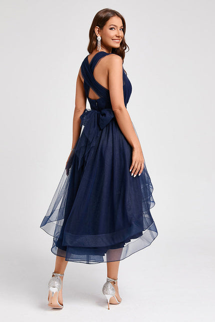 Robe Cocktail Tulle Asymétrique - gallery 2
