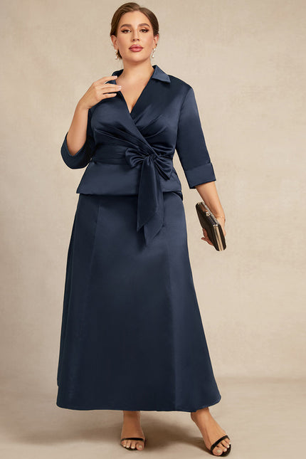 Robe Cocktail Satin Élégant - gallery 9