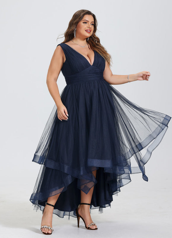 Robe Cocktail Nuit Tulle Flottant - gallery 8