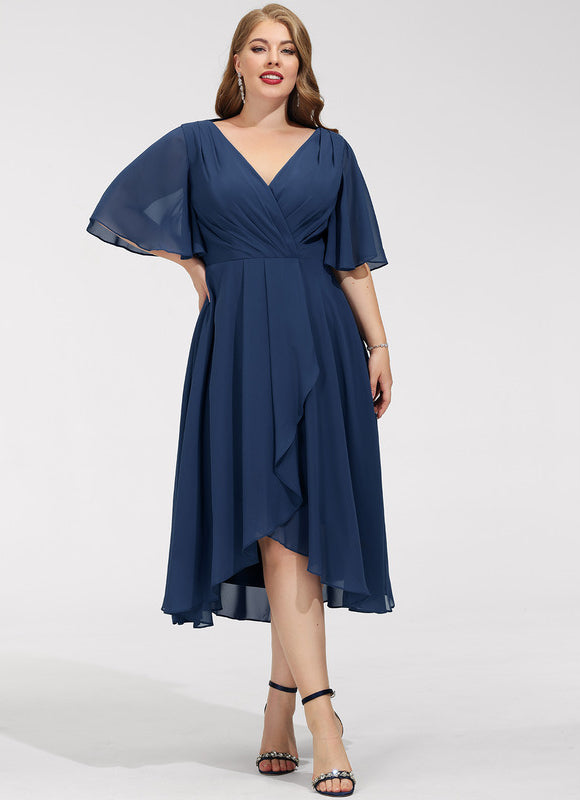 Robe Cocktail Fluide Vert Pâle - gallery 9