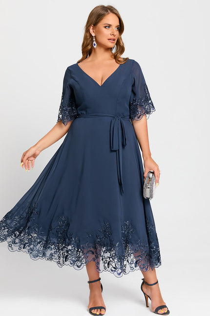 Robe Cocktail Mousseline Nocturne - gallery 9