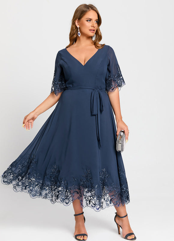 Robe Cocktail Mousseline Nocturne - gallery 9