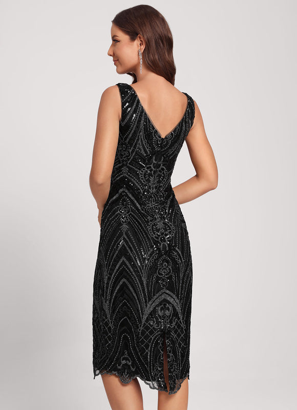 Robe Cocktail Pailletée Élégante - gallery 5