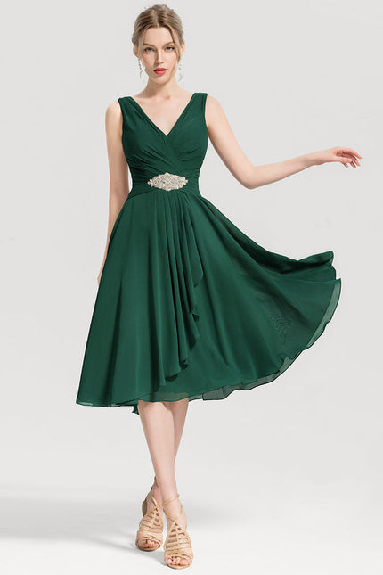 Robe Cocktail Émeraude Lumineuse