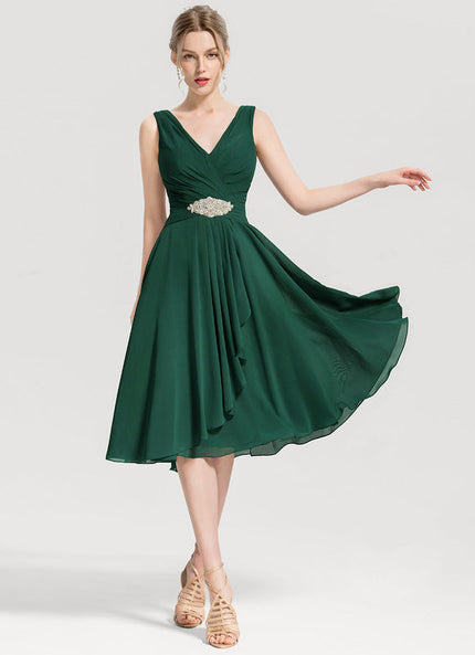 Robe Cocktail Émeraude Lumineuse