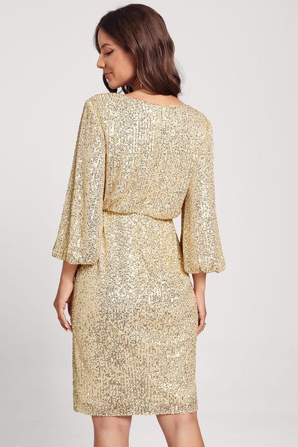 Robe Cocktail Paillette Glamour - gallery 6