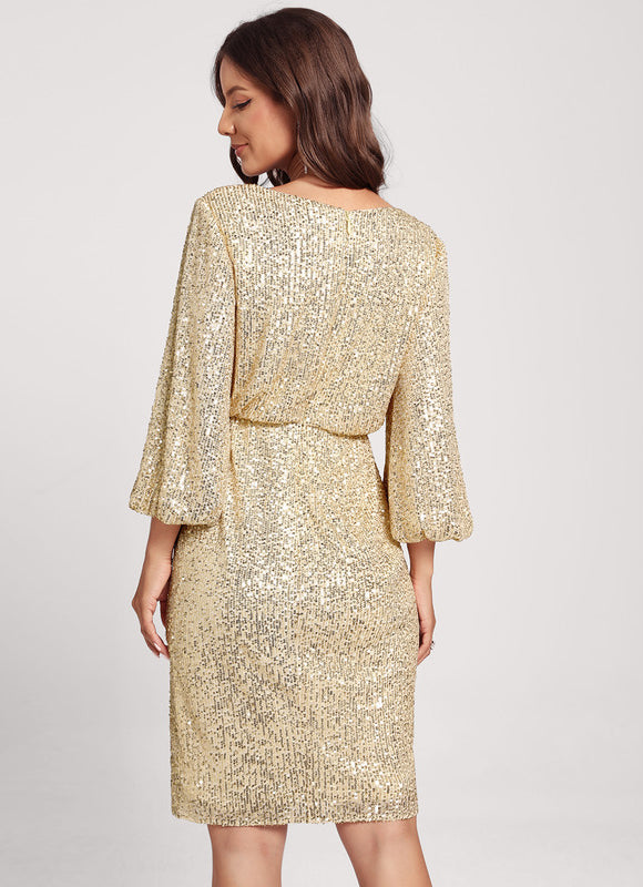 Robe Cocktail Paillette Glamour - gallery 6