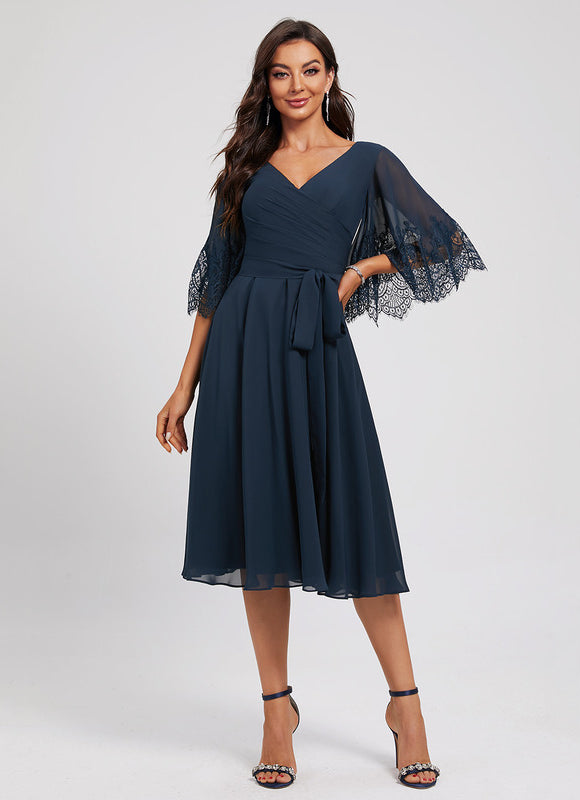 Robe Cocktail Tulle Pétale Chic - gallery 2