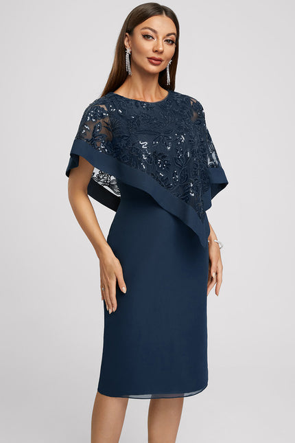 Robe Cocktail Nuit Marine Chic - gallery 2