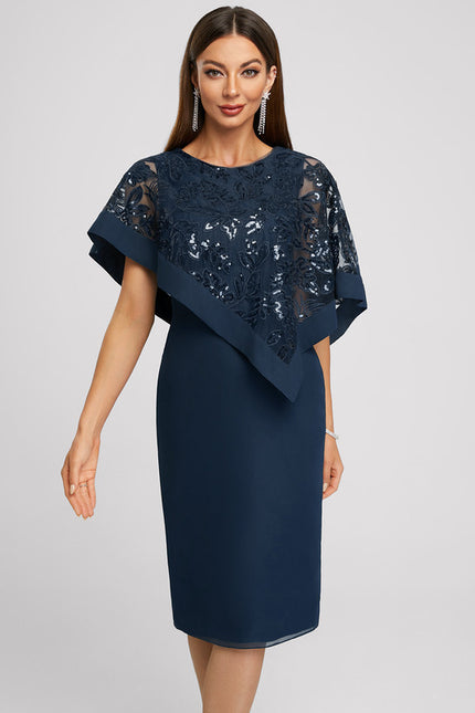 Robe Cocktail Nuit Marine Chic - gallery 1