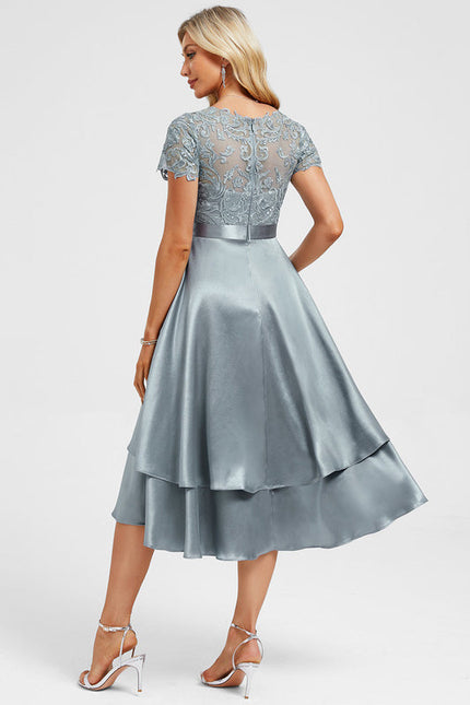 Robe Cocktail Élégance Aquatique - gallery 5