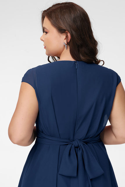 Robe Cocktail Mousseline Émeraude - gallery 8