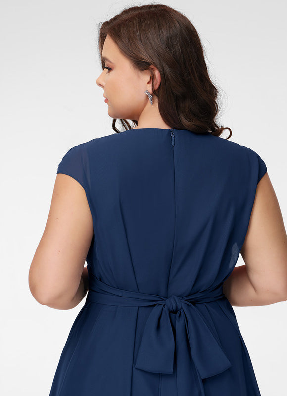 Robe Cocktail Mousseline Émeraude - gallery 8