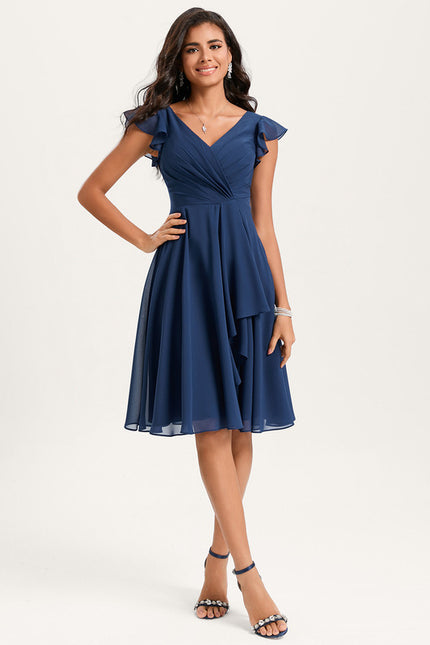 Robe Cocktail Mousseline Émeraude - gallery 1