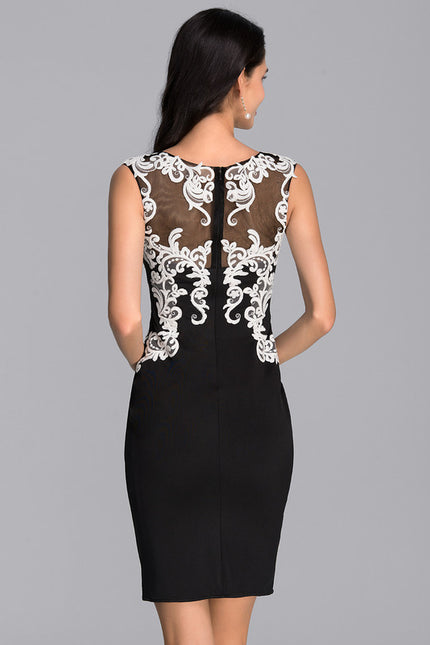Robe Cocktail Noire Dentelle - gallery 3