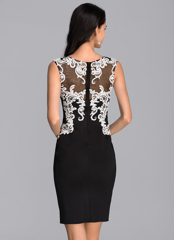 Robe Cocktail Noire Dentelle - gallery 3
