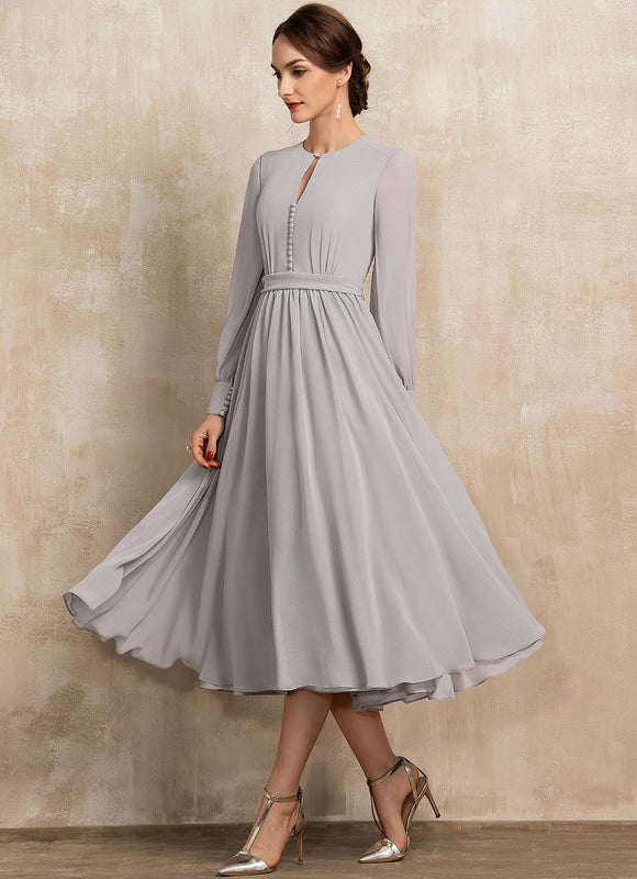 Robe De Cocktail Longue Manche Longue - gallery 2