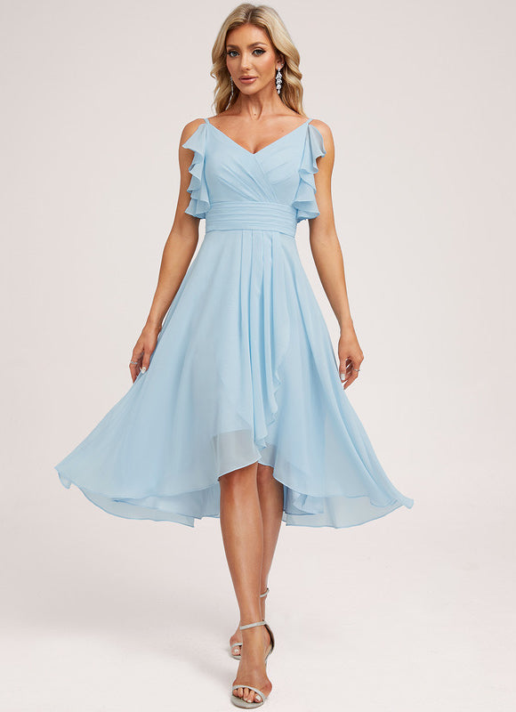 Robe Cocktail Fluide Vert Pâle