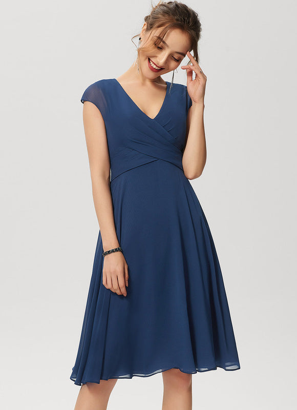 Robe Cocktail Mousseline Émeraude - gallery 2
