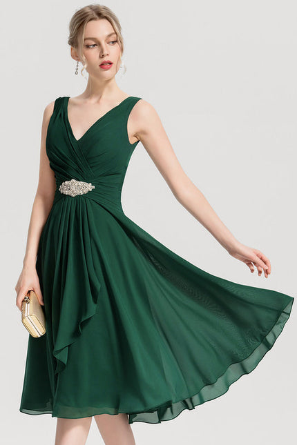 Robe Cocktail Émeraude Lumineuse - gallery 5