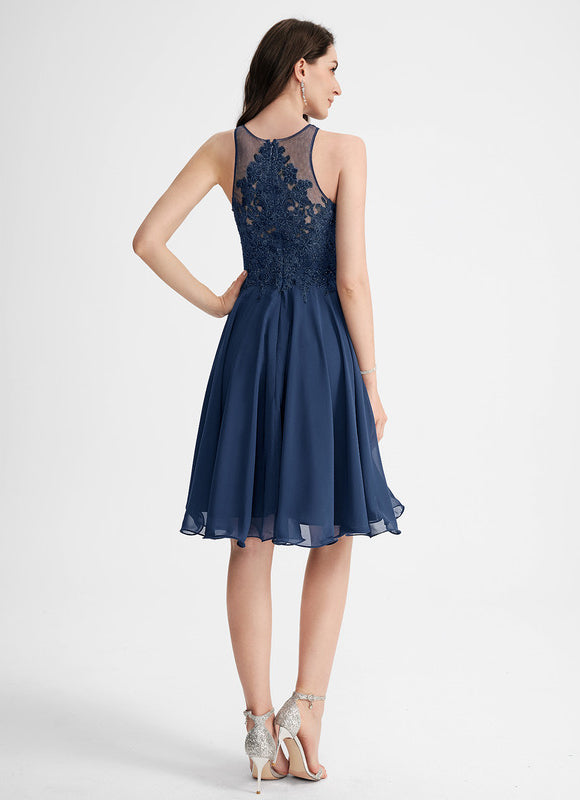 Robe Cocktail Nuit Marine Légère - gallery 2