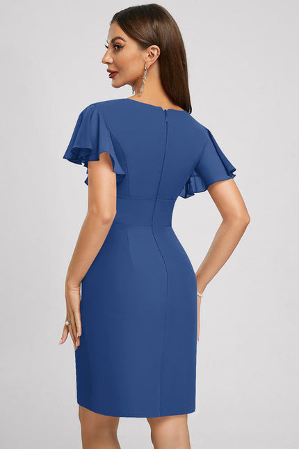 Robe Cocktail Violette Élégante - gallery 4