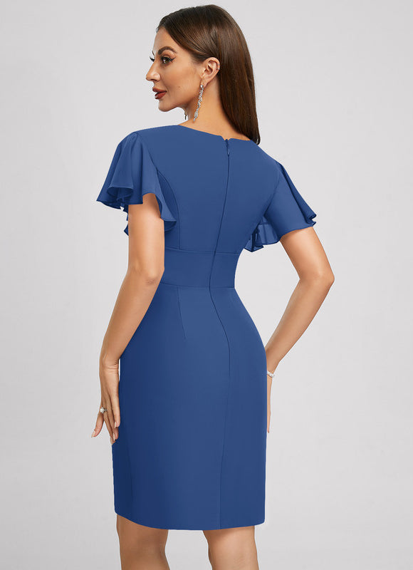 Robe Cocktail Violette Élégante - gallery 4