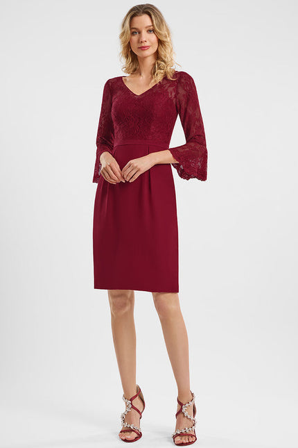 Robe Cocktail Bordeaux Chic